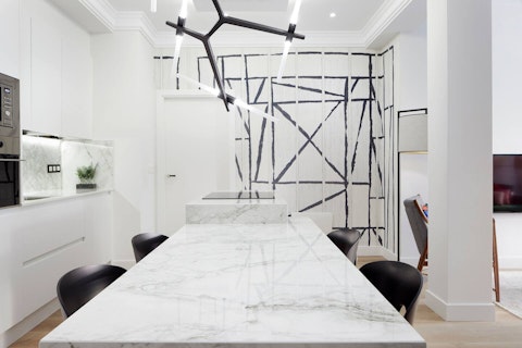 Admire the bold lighting design
