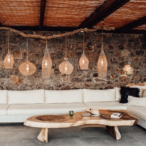 Put your feet up in one of the opulent outdoor living spaces