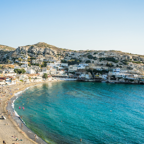 Explore the seafront tavernas and boutiques of Kalamata, just a short walk away