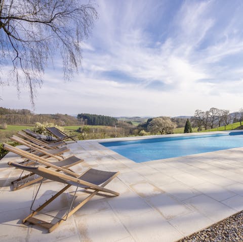 Swim surrounded by French countryside