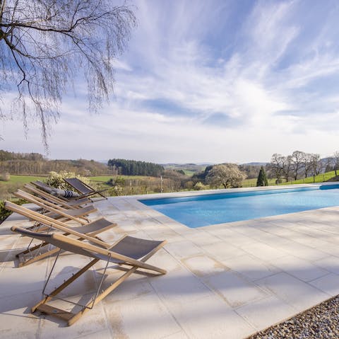 Swim surrounded by French countryside