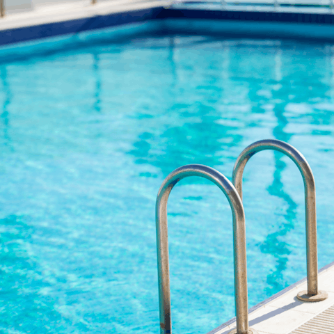 Head to the on-site spa for some pampering or a float in the pools