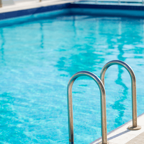 Head to the on-site spa for some pampering or a float in the pools