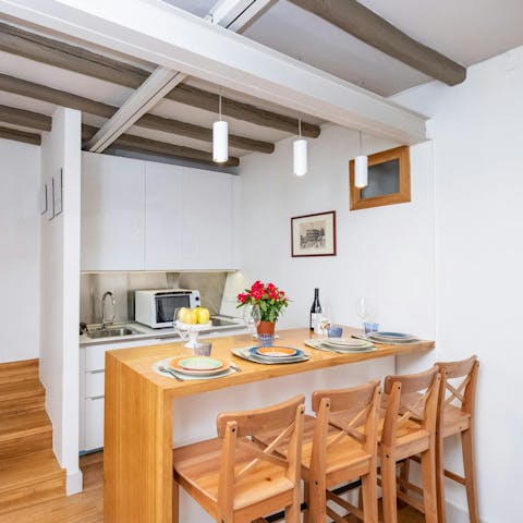Begin your day with coffee and pastries at the breakfast bar