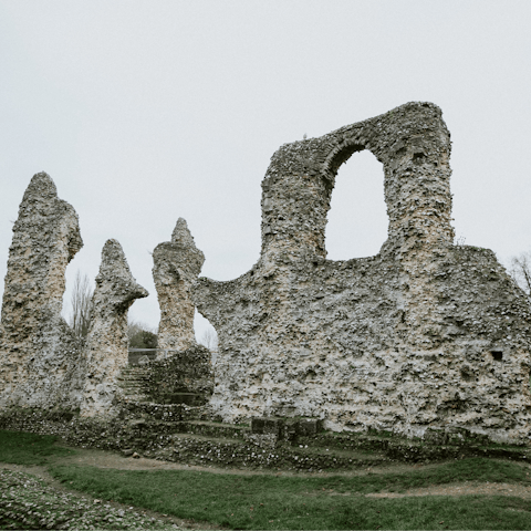 Visit the remains of Bury St Edmunds' Benedictine abbey, no more than a ten-minute walk away