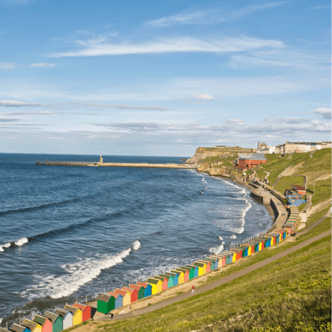 Take a twenty-minute stroll down to the beach to dip your toes in the surf