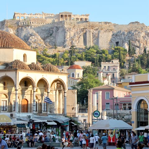 Explore this brilliant Athens address, including Monastiraki, a short stroll away