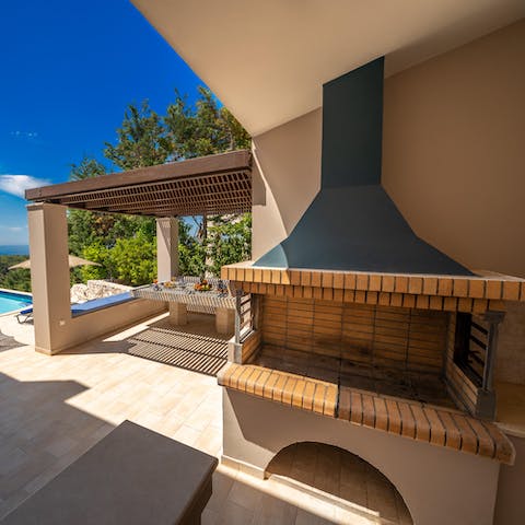 Fire up the outdoor stove and grill some fresh vegetable Greek-style