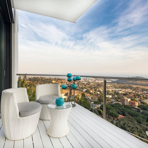 Wake up to glorious views from this mountain-top haven