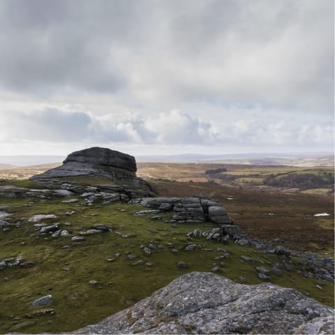 Stay in the heart of Dartmoor NP and admire scenery said be the inspiration for Hound of the Baskervilles
