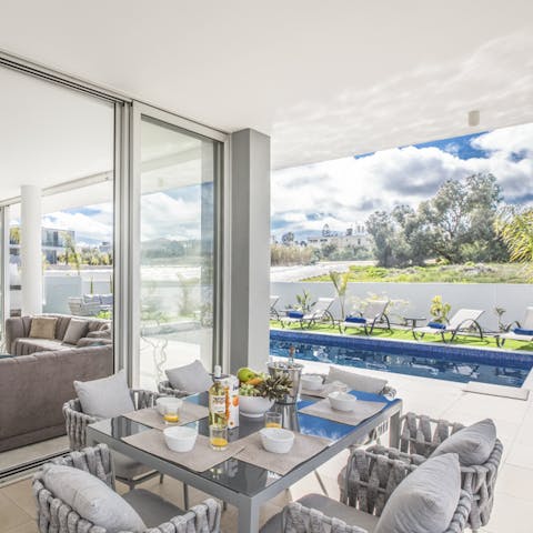 Enjoy your brunch by the pool