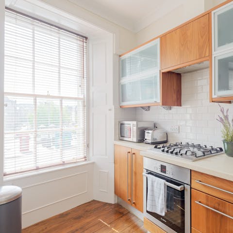 Watch the world go by out of big sash windows