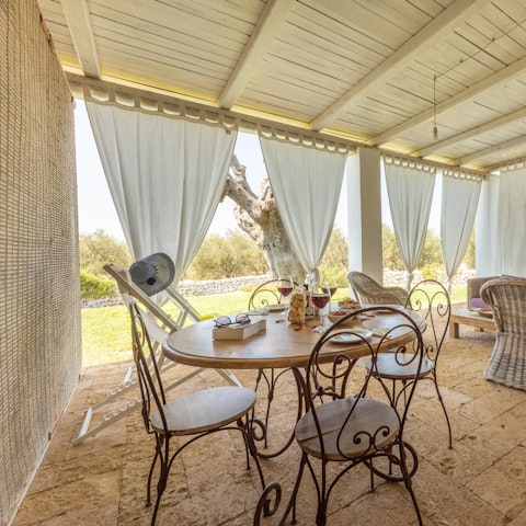 Enjoy an alfresco charcuterie board on the private terrace