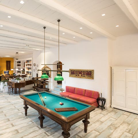 Ignite some friendly competition around the pool table