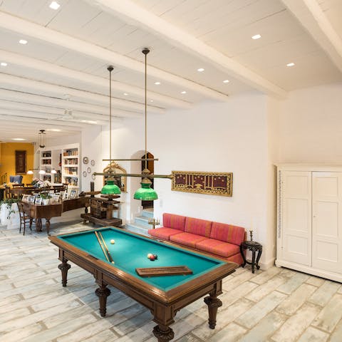 Ignite some friendly competition around the pool table
