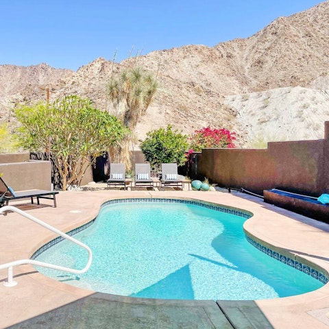 Cool off in the garden's private pool