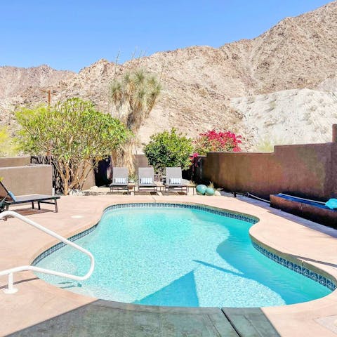 Cool off in the garden's private pool