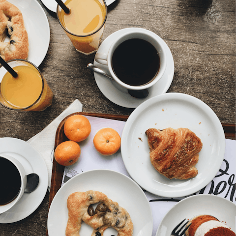 Enjoy slow mornings at home as you tuck into the complimentary breakfast