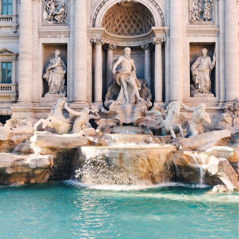 Visit the iconic Trevi Fountain – it's within walking distance