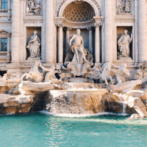 Visit the iconic Trevi Fountain – it's within walking distance