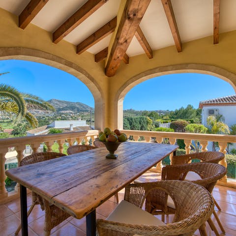 Have afternoon tea on the balcony