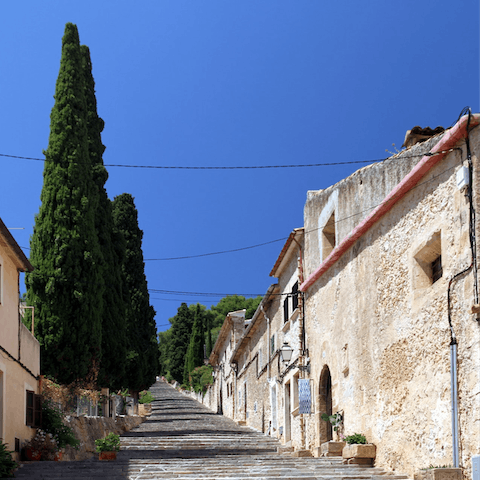 Climb the 365 Calvari Steps in nearby Pollença