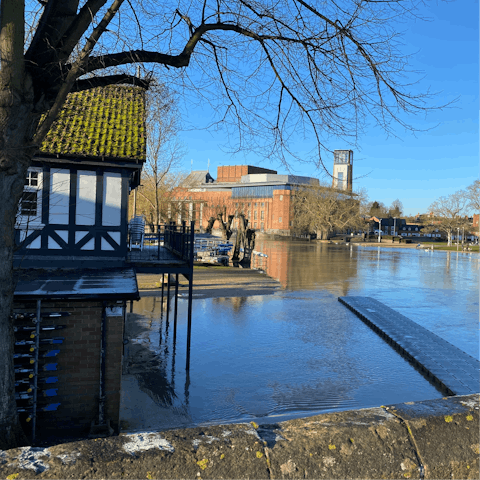 Visit historic Stratford-upon-Avon, a twenty-minute drive away