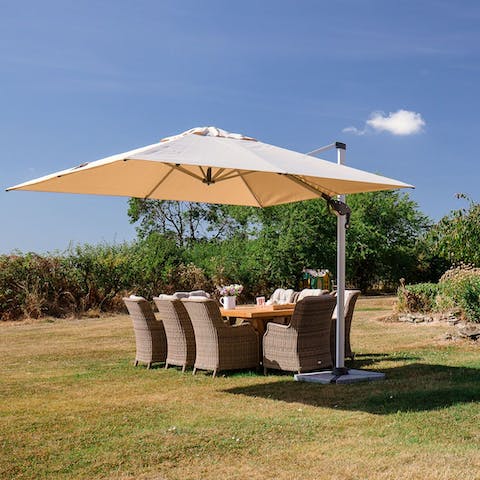 Look forward to starting the day with breakfast in the garden