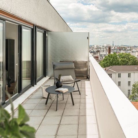 Unwind on the balcony while admiring the city views
