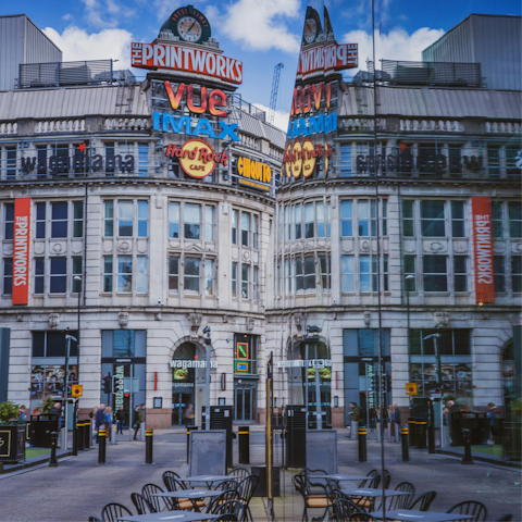 Discover the trendy Northern Quarter – a nine-minute walk away