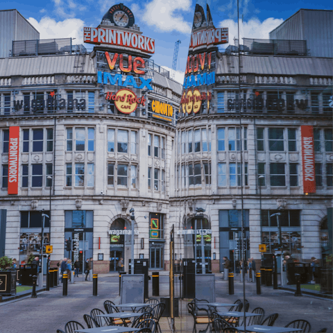 Discover the trendy Northern Quarter – a nine-minute walk away