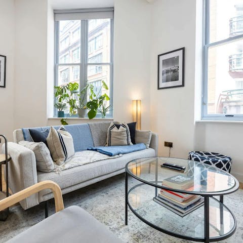 Relax on the sofa in front of your favourite TV show