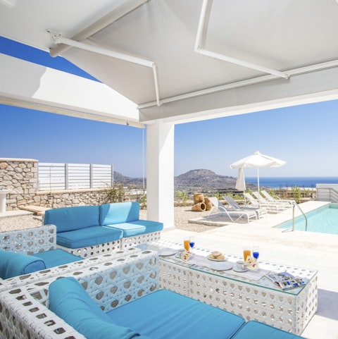 Sip your morning coffee under the shaded terrace with breath-taking views