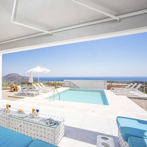 Gaze into the horizon from the private infinity pool