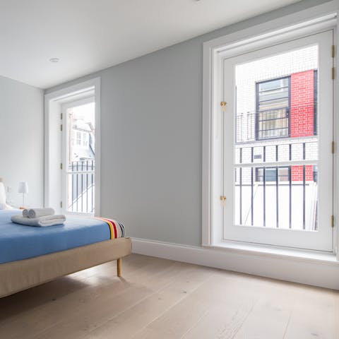 Start your day off right by letting the morning light flood the room, energising you for a great day