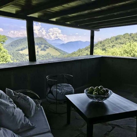 Admire the mountain view from the balcony
