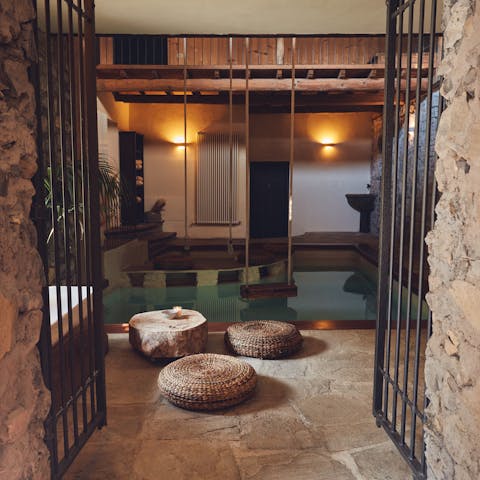 Retreat to your own private indoor pool