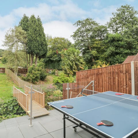 Keep everyone entertained with the table tennis set and arcade games