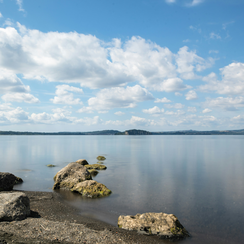Drive to Europe's largest volcanic lake, Bolsena, in fifteen-minutes