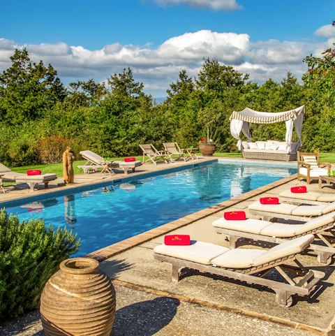 Spend easy days lounging by the private heated pool