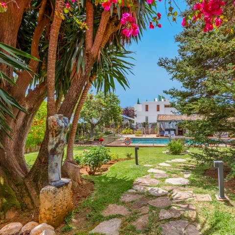 Soak up the Mediterranean aromatics of the garden