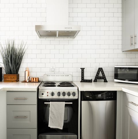 Prepare wonderful meals in the fully equipped kitchen