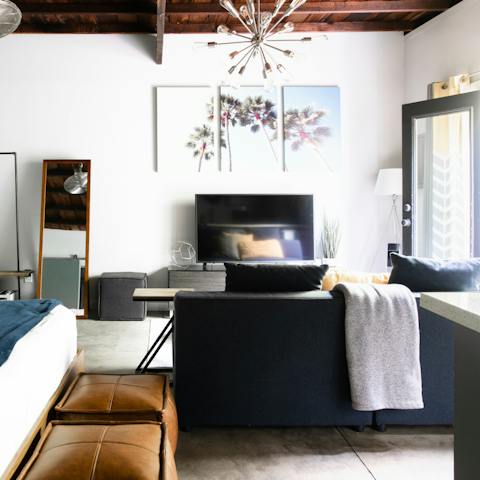 Sink into the comfortable sofa at the end of a long day out exploring the best of LA