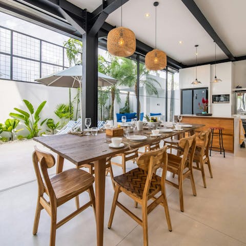 Swing open the doors and dine while a Bali breeze sweeps in