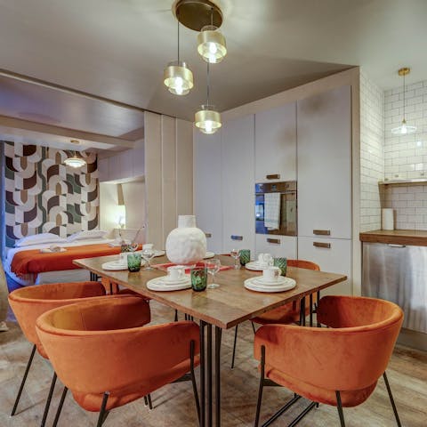 Gather with loved ones for pastries at the kitchen table