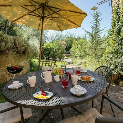 Begin your day with breakfast on the pretty private terrace