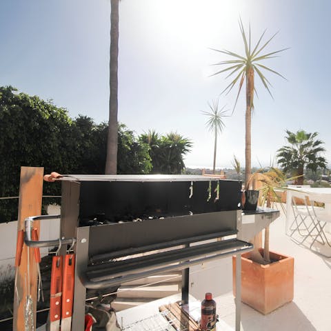 Fire up the barbecue for a grilled feast on the terrace