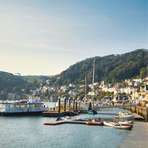 Walk into Dartmouth's town centre, ten minutes away