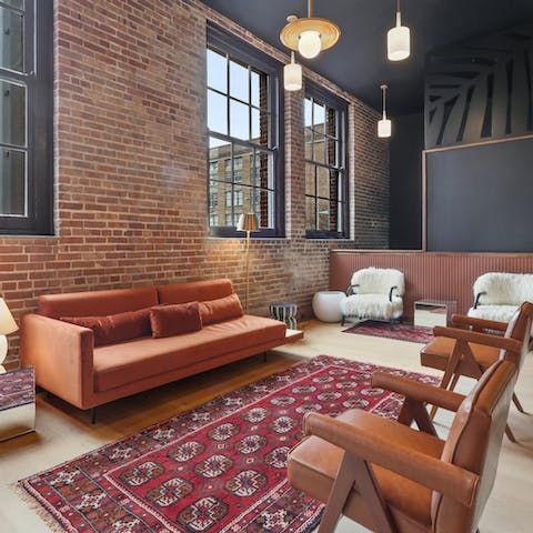 Unwind in your building's lounge area