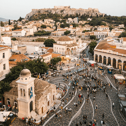 Soak up the historic grandeur of  Monastiraki Square, just a short walk away